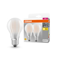OSRAM BASE CLASSIC A GL FR 40 LED-Lampe, 4W, 470lm, Warmweiß, E27