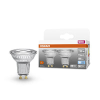 OSRAM LED Riflettore Lampada LED STAR PAR16 4.3W 840 GU10 350 lm, 4000 K, Bianco Freddo, Confezione da 2
