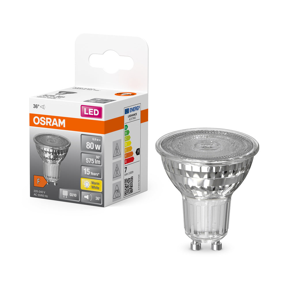 OSRAM LED Lampada LED STAR PAR16 6.9W 827 GU10 575lm, 2700 K, Bianco caldo