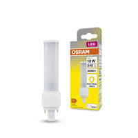 OSRAM DULUX LED D10 EM, G24D-1, 5W, 540lm, 3000K, colore della luce bianco caldo, illuminazione mirata grazie al tappo girevole, sostituzione LED per classiche lampade fluorescenti compatte con attacco G24D-1