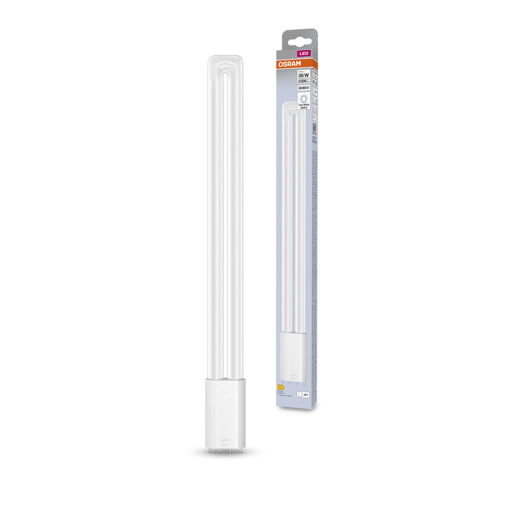 OSRAM LED-Ersatz für KLLni, mit 4pol. 2G11 Stecksockel zum Betrieb am EVG oder Netzspannung, 36 Watts Ersatz, 2G11, Tube, single-ended, 4000 Kelvin, Kalt weiß, Klares Glas, single Pack