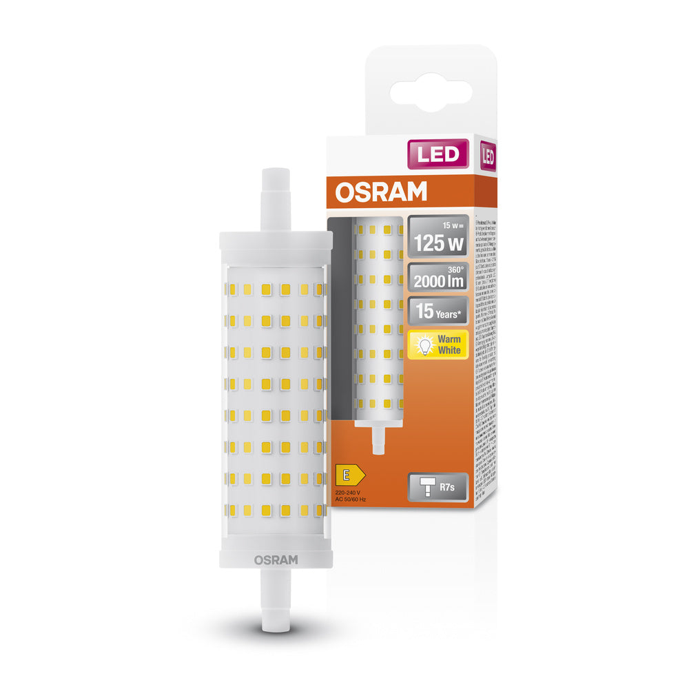 OSRAM LED LINE Lampada LED R7S 15W 827 Chiara R7s, 2000 lm, 2700 K, Bianco caldo