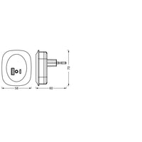 Lampada notturna LEDVANCE LUNETTA EDGE plug-in, 0,35W, 10lm