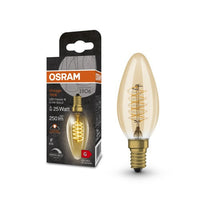 Lampade LED dimmerabili OSRAM, edizione vintage, ricambio da 25 watt, E14, forma B, 2200 Kelvin, luce calda e confortevole, vetro trasparente, confezione singola