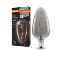 Lampade LED dimmerabili OSRAM, edizione vintage, ricambio da 15 watt, E27, forma C, 1800 Kelvin, bianco caldo confortevole, vetro trasparente, confezione singola