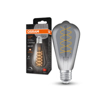 Lampade LED dimmerabili OSRAM, edizione vintage, ricambio da 30 watt, E27, forma ST64, 1800 Kelvin, luce calda e confortevole, vetro trasparente, confezione singola
