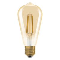 OSRAM VINTAGE 1906® Lampada LED LED CLASSIC EDISON DIM 7.2W 824 Oro E27, 806 lm, 2400 K, Comfort bianco caldo