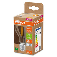 OSRAM Lampada LED ad alta efficienza Classic A60, 3,8 W, trasparente, E27