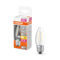 OSRAM LED Lampada LED Retrofit CLASSIC B DIM 4.8W 827 Chiara E27, 470 lm, 2700 K, Bianco caldo