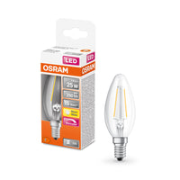 OSRAM LED Lampada LED Retrofit CLASSIC B DIM 2.8W 827 Chiara E14, 250 lm, 2700 K, Bianco caldo
