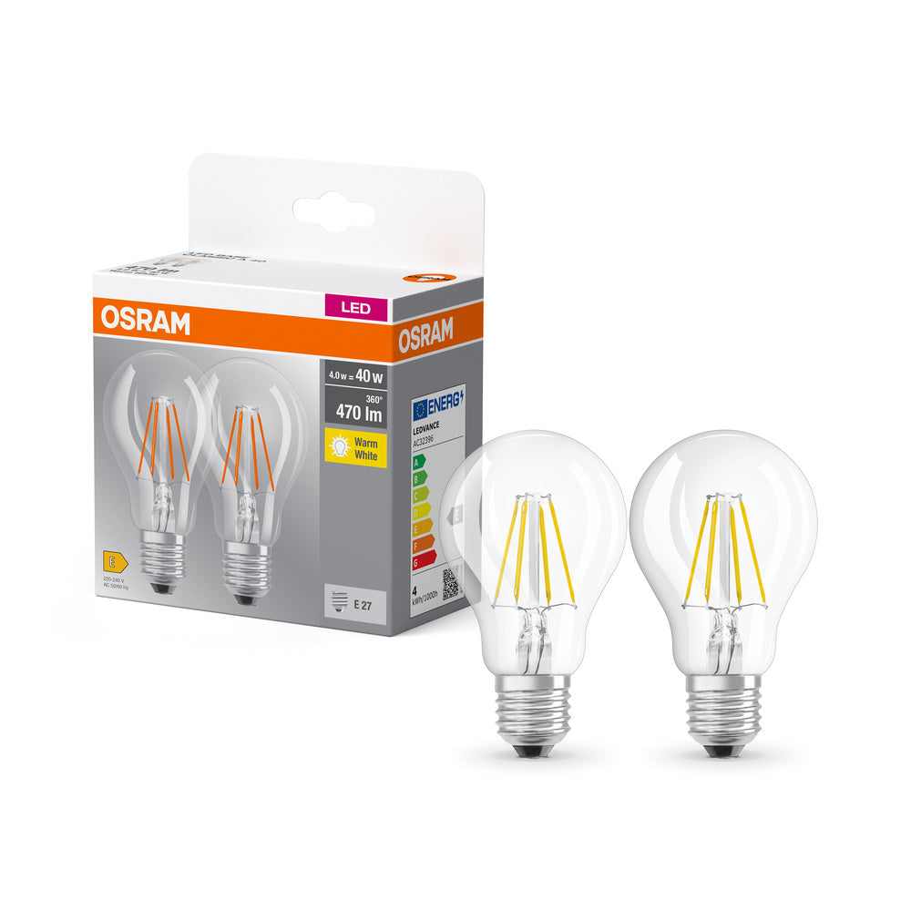 Lampada LED OSRAM BASE CL A FIL 40, 4W, 470lm