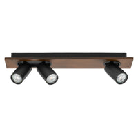 OSRAM DECOR SPOT MERCURY lampada da soffitto, 3 x 3,4W, effetto legno nero