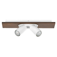 OSRAM DECOR SPOT MERCURY lampada da soffitto, 2 x 3,4W, effetto legno, bianco