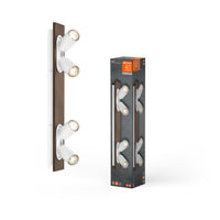 LEDVANCE DECOR SPOT MERCURY lampada da soffitto, 4 x 3,4W, effetto legno, bianco