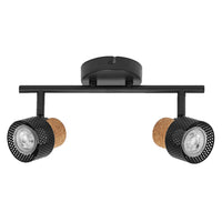 OSRAM DECOR SPOT CORK lampada da soffitto, 2 x 3,4W, 460lm, nero