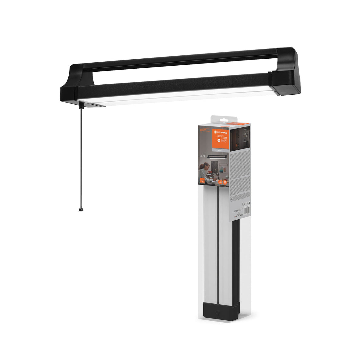 Lampada da lavoro LEDVANCE Office Line, nera, 24W, 2700lm