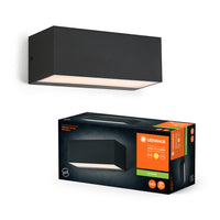 LEDVANCE ENDURA® Style IP65 Applique Idri Grigio Scuro, Wandleuchte, 700 lm, 3000 K, Warmweiß