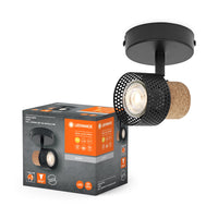 LEDVANCE DECOR SPOT CORK lampada da soffitto, 1 x 3,4W, 230lm, nero