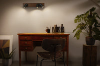 OSRAM DECOR SPOT MERCURY lampada da soffitto, 3 x 3,4W, effetto legno nero