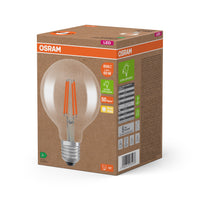 Lampada OSRAM LED Classic, forma a sfera, trasparente, 3,8 W, 806 lm, E27