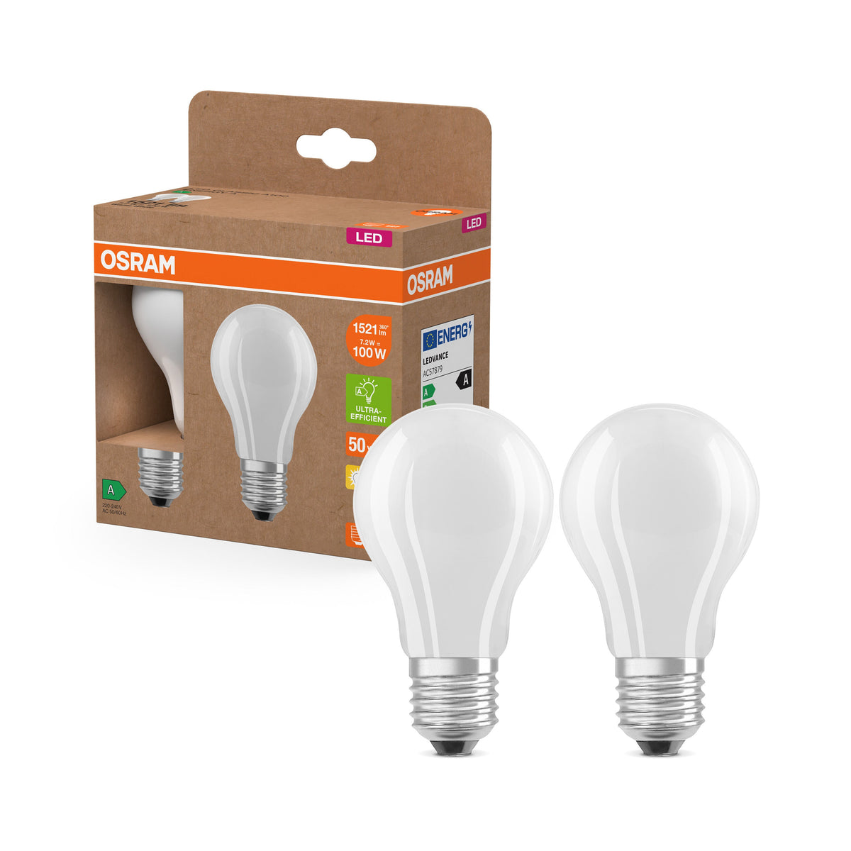 Lampada OSRAM LED Superstar Classic satinata, 7,2 W, EEK A, E27