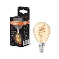 OSRAM Vintage 1906 Classica Lampada LED Oro, 4.9W, 470lm, E14, Comfort bianco caldo