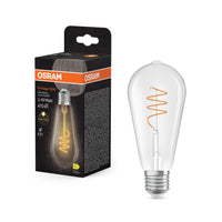 OSRAM Vintage 1906 Edison Lampadina LED Chiara, 3.4W, 470lm, E27, Bianco caldo