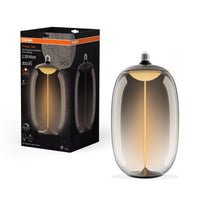 OSRAM Vintage 1906®LED GRANDE LAMPADINA DECORATIVA CON FILAMENTO - STILE MAGNETICO LED-Lampe Fumo, dimmerabile, 12W, E27, ELIPSE OVALE, Comfort bianco caldo