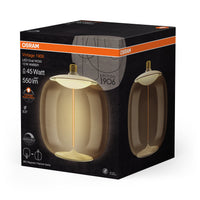 OSRAM Vintage 1906® LAMPADINA LED DECORATIVA GRANDE CON FILAMENTO MAGNETICO Lampada LED Ambra, 12W, 550lm, dimmbar, E27, OVALE