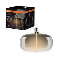 OSRAM Vintage 1906® LED BIG DECORATIVE BULB WITH FILAMENT-MAGNETIC STYLE LED-Lampe Smoke, dimmbar, 4W, E27, ELIPSE , Comfort warm white