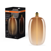 OSRAM Vintage 1906® LED BIG DECORATIVE BULB WITH FILAMENT-MAGNETIC STYLE LED-Lampe Tea Brown, dimmbar, 4.8W, ELIPSE OVAL , Comfort warm white