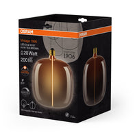 OSRAM Vintage 1906® LAMPADINA LED DECORATIVA GRANDE CON FILAMENTO-Stile MAGNETICO Lampada LED Tea Brown, dimmbar, 4.8W, E27, OVALE