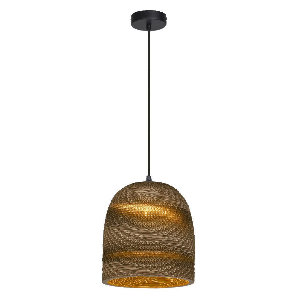 Lampada a sospensione LEDVANCE DECOR Decor Cardboard Ball Bell marrone, E27