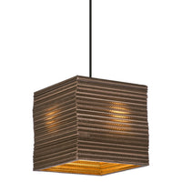 Lampada a sospensione LEDVANCE DECOR Decor Cardboard quadrata marrone, E27