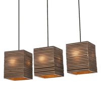 LEDVANCE DECOR Pendelleuchte Decor Cardboard Quadrato marrone, 3xE27