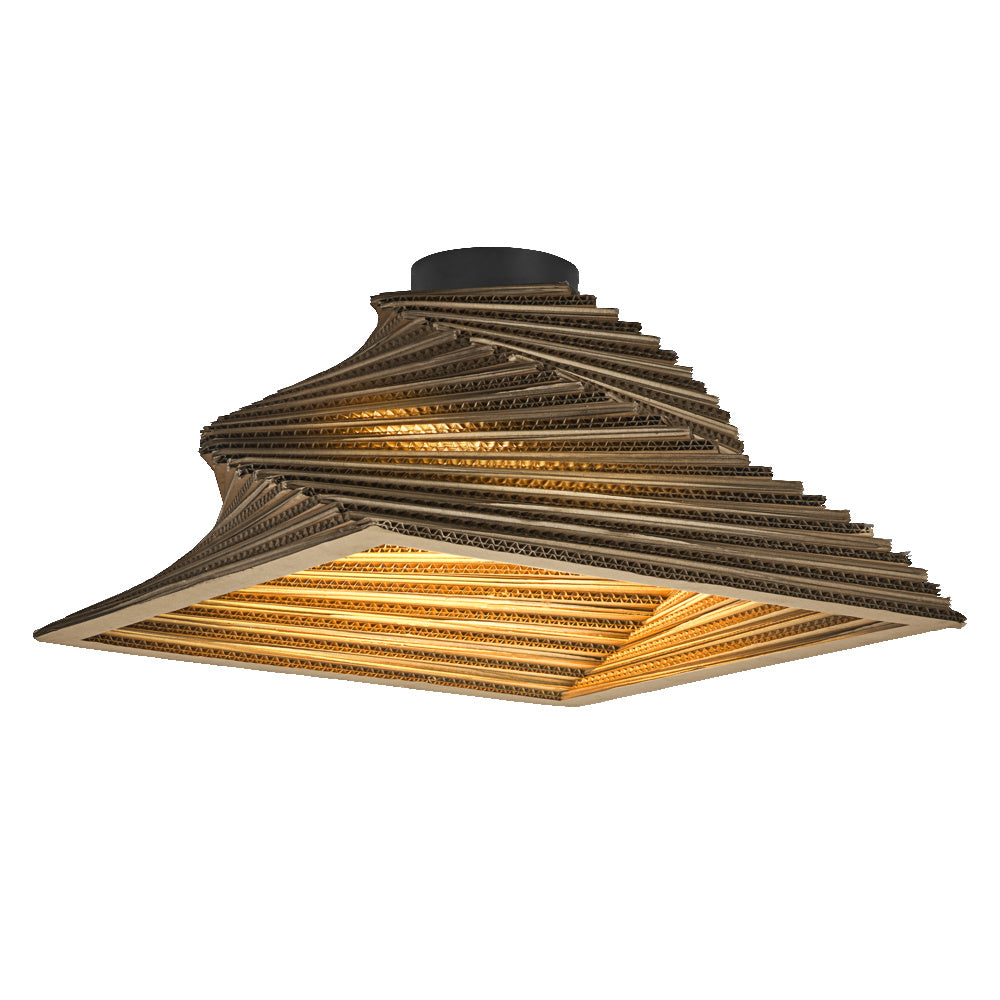 LEDVANCE DECOR Deckenleuchte Decor Cardboard Square Turn braun