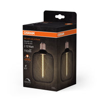 Lampada LED a filamento di paglia OSRAM DECOR quadrata, nera, 3,5W, 110lm