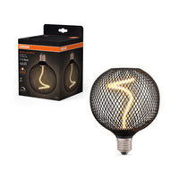 OSRAM DECOR LED Spiralfilament Lampe Globe, Schwarz, 3.5W, 130lm