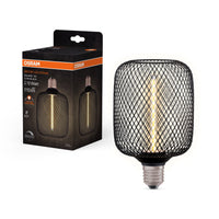 Lampada LED a filamento di paglia OSRAM DECOR quadrata, nera, 3,5W, 110lm