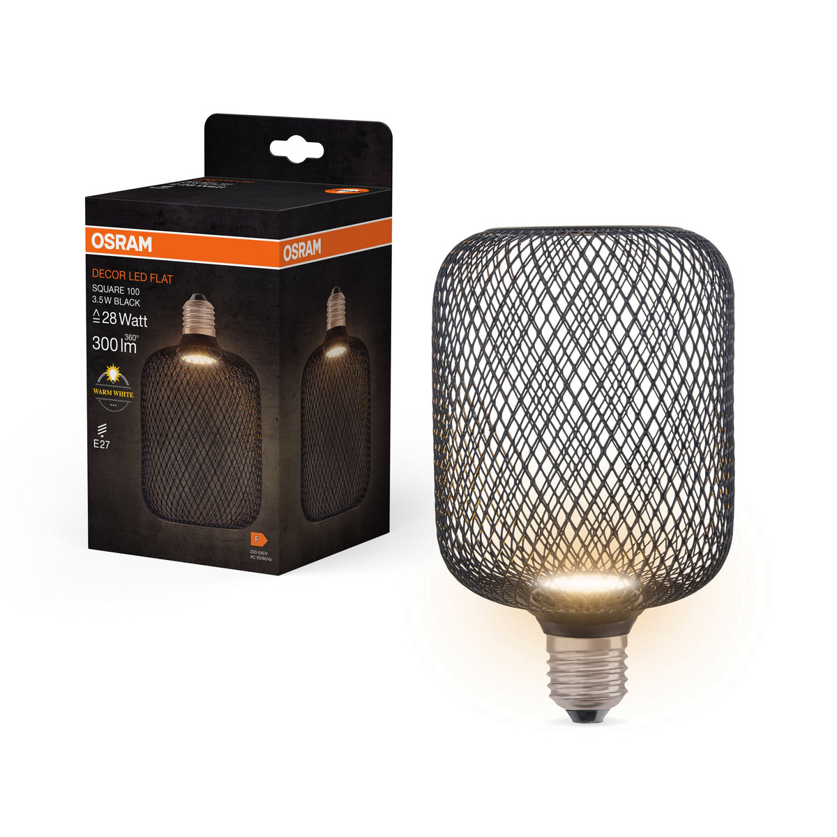 Lampada OSRAM DECOR LED Flatlampe Nera, 3,5W, satinata, 100mm