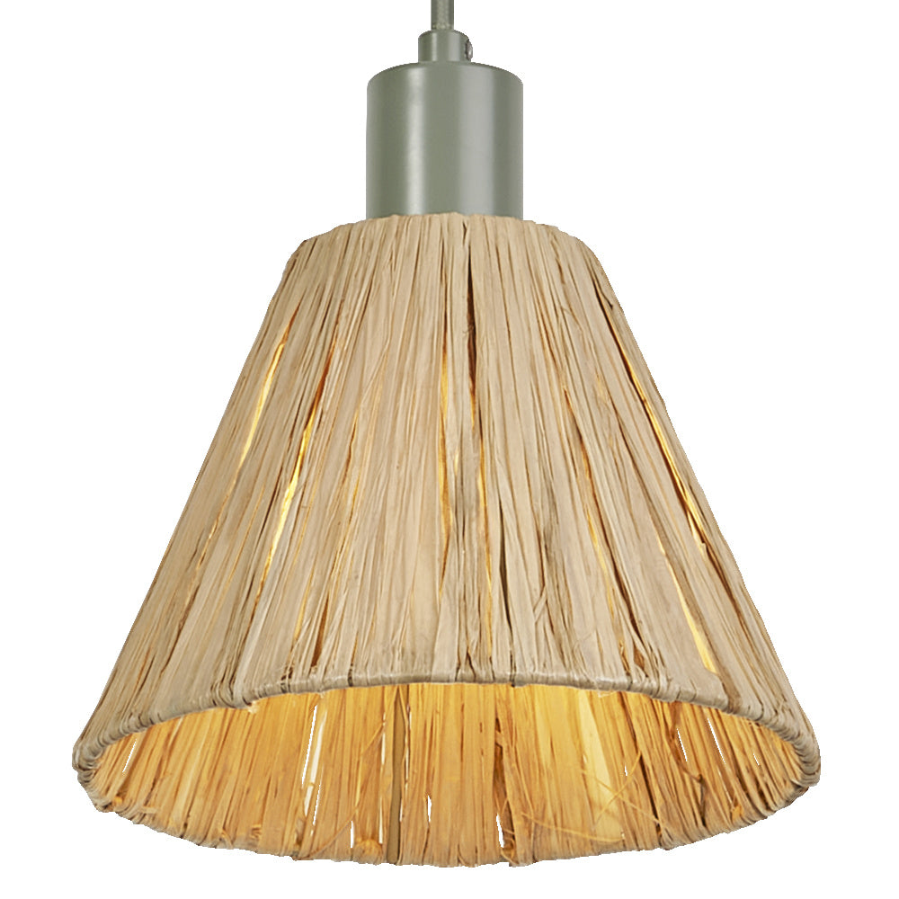 LEDVANCE DECOR Pendelleuchte Decor Raffia grün-braun, E27, 200 mm