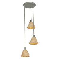 Lampada a sospensione LEDVANCE DECOR Decor Raffia Plate verde, 3xE27