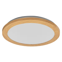 Plafoniera da bagno LEDVANCE ORBIS Disc 30 cm 22 W IP44 decoro legno