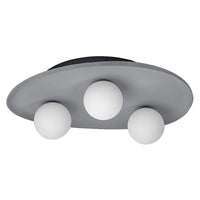 LEDVANCE DECOR Concrete Nest Ceiling Lampada da soffitto Grigia, 3-flammig, G9