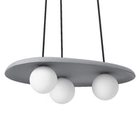 OSRAM DECOR Lampada a sospensione Nido in cemento grigia, 3 fiamme, G9