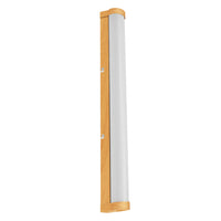 LEDVANCE ORBIS Tube specchio da bagno/applique in vetro satinato 12W 60 cm con decoro legno