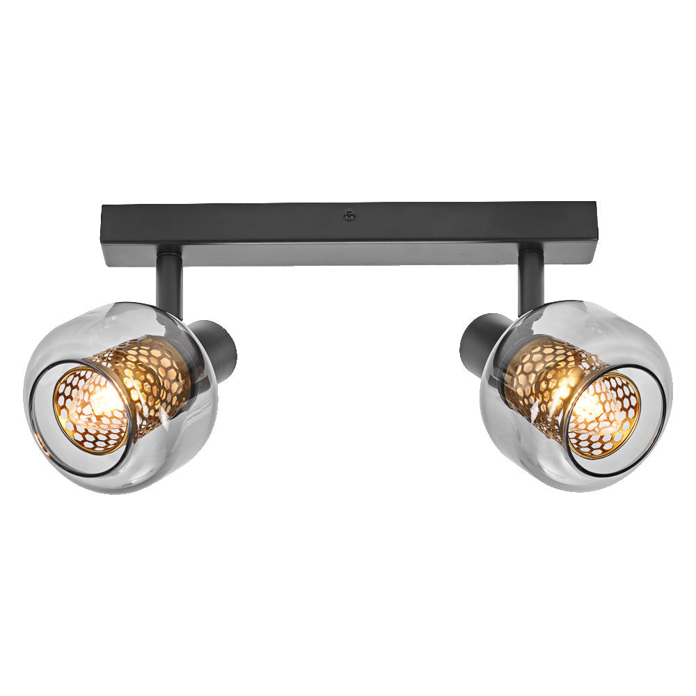 LEDVANCE DECOR Spot Firefly Deckenleuchte, OSRAM Lampe inklusive, schwarz, 2 x 2.8W, E14