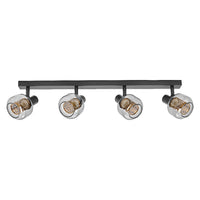 OSRAM DECOR Spot Firefly lampada da soffitto, lampada OSRAM inclusa, nero, 4 x 2.8W, E14
