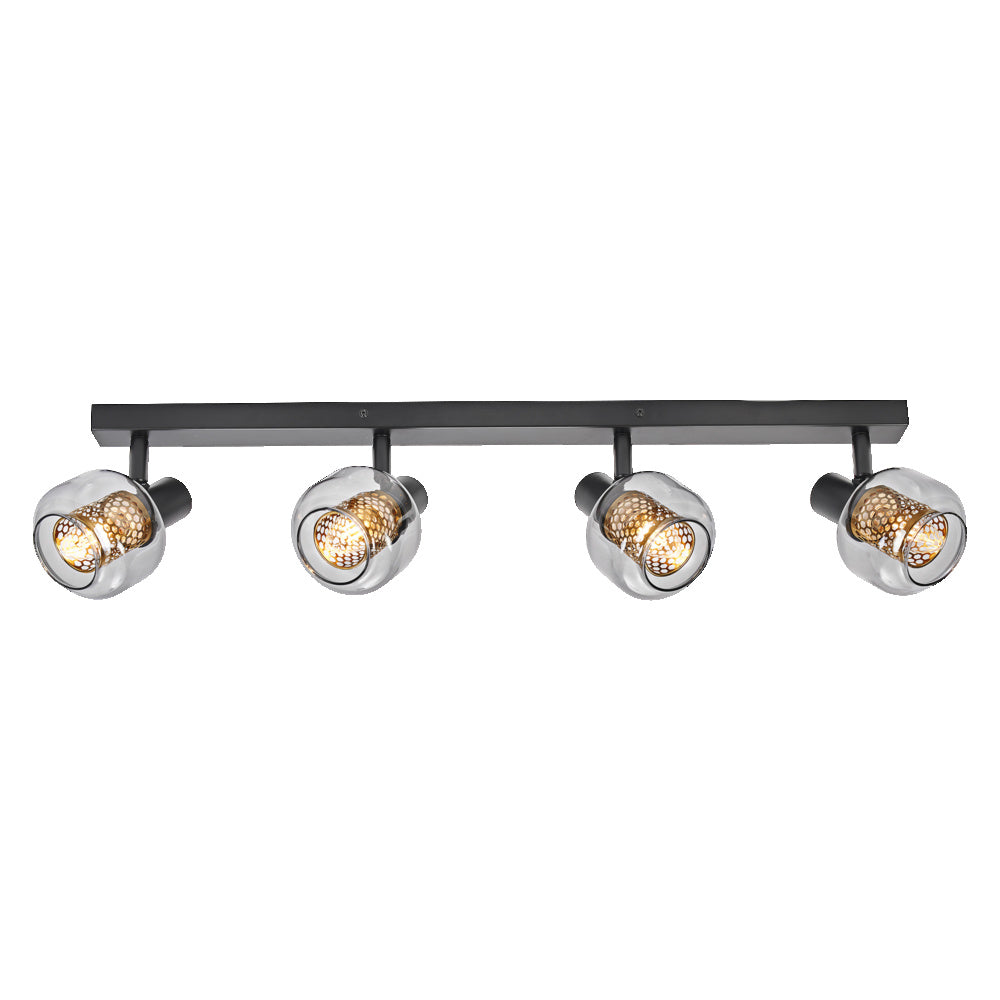 LEDVANCE DECOR Spot Firefly Lampada da soffitto nera, OSRAM lampadina inclusa, 4 x 2.8W, E14
