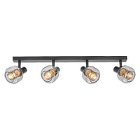 OSRAM DECOR Spot Firefly lampada da soffitto, lampada OSRAM inclusa, nero, 4 x 2.8W, E14